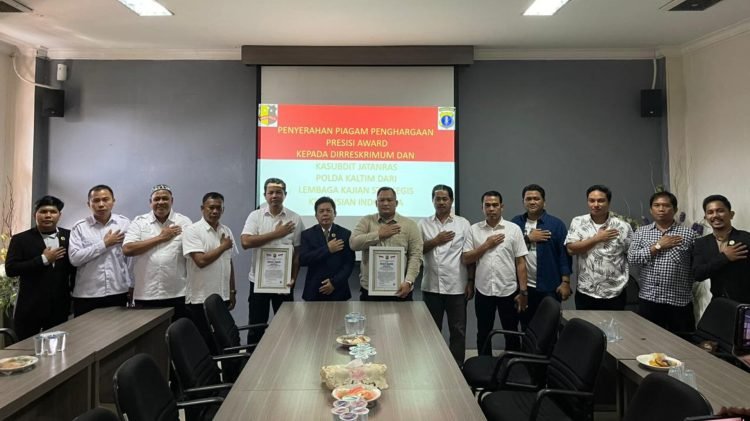 Ditreskrimun Polda Kaltim terima penghargaan Presisi Award (Dok. Humas Polda Kaltim)