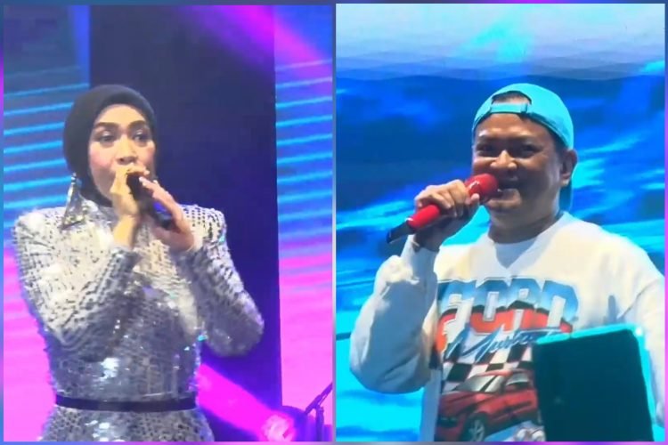 Penampilan Melly Goeslaw dan Kahitna Band di Lapangan Merdeka Balikpapan, Minggu (12/2/2023) malam, FOTO: Tangkapan layar live streaming Youtube Pemkot Balikpapan
