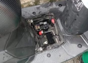 Aki Motor Honda Beat Street hilang digondol maling, FOTO: Redaksi