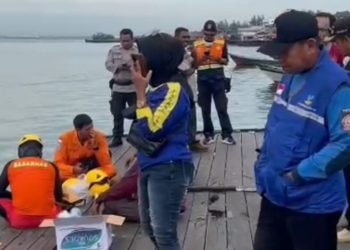 Situasi di lokasi pencarian diduga korban tenggelam (Foto. Tangkapan layar)