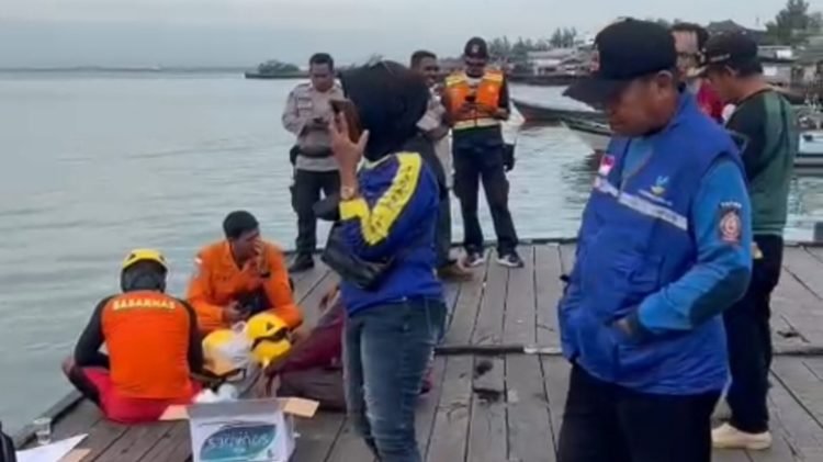 Situasi di lokasi pencarian diduga korban tenggelam (Foto. Tangkapan layar)