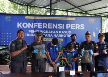Konferensi pers BNN kota Balikpapan, FOTO: Humas BNN Balikpapan