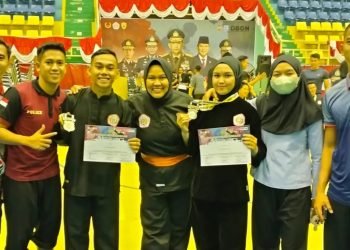 Tim Pencak Silat Polda Kaltim Pada Event Pencak Silat Kapolri Cup I 2023 (doc. Humas Polda)