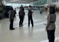 Petugas lakukan pengecekan sistem keamanan di objek vital Bandara SAMS Sepinggan (Doc. Istimewa)