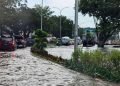 Banjir menggenang di Jalan MT Haryono, Rabu (8/3/2023) (Doc. Istimewa)