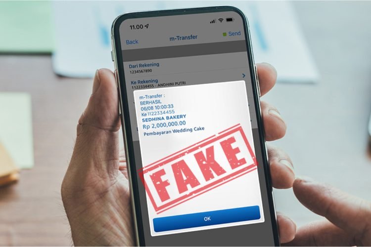 Ilustrasi bukti transfer palsu (doc. Istimewa)