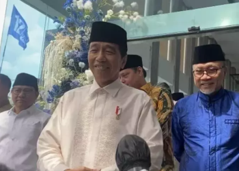Jokowi dna Ketum PAN Zulkifli Hasan. (Bst)