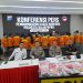 Konferensi pers ungkap kasus narkoba Polresta Balikpapan (FOTO: MHD/PB)