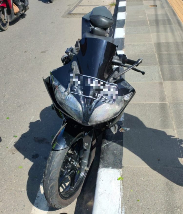 Sepeda motor yang dikendarai korban