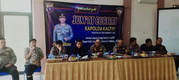 Jumat Curhat Polda Kaltim di Balai Kelurahan Margomulyo, Balikpapan Barat (FOTO: Muhammad Taufik/Portal Balikpapan)