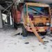 Truk lepas kendali menabrak gedung kesenian Balikpapan. (doc. Istimewa)
