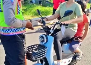 Ilustrasi penindakan sepeda listrik oleh Polri (doc. Istimewa)