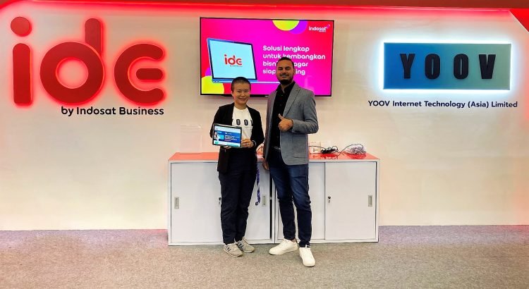 Indosat Ooredoo Hutchison melalui IDE by Indosat Business mengumumkan kemitraan dengan YOOV. (Doc. Indosat Ooredo)