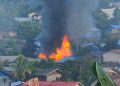 Kebakaran di Gunung Empat, Balikpapan Barat, Rabu. (FOTO: SS/PB)
