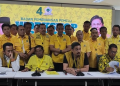 Rudi Mas'ud dan Tim pemenangan Golkar. (RM)