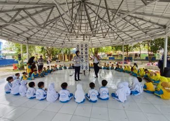 Edukasi Anak Usia Dini Rambu Lalu Lintas Lewat Program SALUD oleh Dishub kota Balikpapan. (FOTO: Taufik/PB)