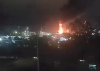 Kebakaran Kilang Pertamina, Sabtu (25/5) pagi. (Doc. Istimewa)