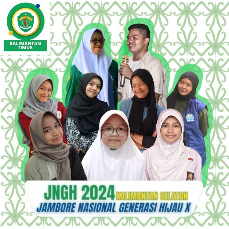 Sembilan siswa yang lolos Jambore Nasional Generasi Hijau 2024 di Banjarbaru, Kalimantan Selatan. (doc. Ist)