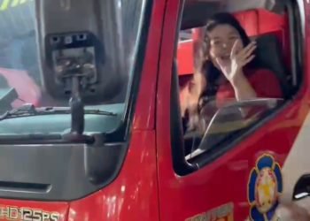 Tangkapan layar Bumil di Balikpapan ngidam naik mobil Damkar. (Sumber: ig/portalbalikpapan)