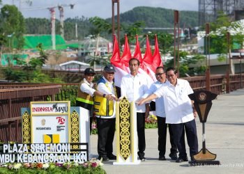 Presiden Jokowi meresmikan Sumbu Kebangsaan sebagai ruang publik yang inklusif. (doc. Otorita IKN)