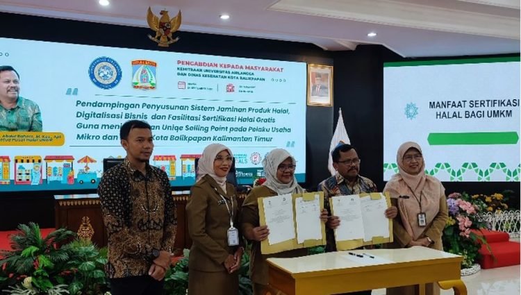 Penandatangan Nota Kerja Sama antara Universitas Airlangga Surabaya dan Dinas Kesehatan Balikpapan. (doc. Adistiar/Unair)