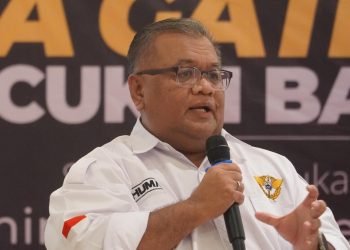 Kepala Bea Cukai Balikpapan Raden Muhamad Agus Ekawidjaja memberikan sambutan dalam kegiatan Media Gathering bersama awak media di Hotel Maxone, Rabu. (doc. MHD/PortalBalikpapan)