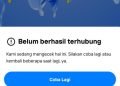 Gangguan pada aplikasi Mobile Banking Livin Mandiri. (doc. Tangkapan Layar)