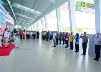 Apel persiapan pembukaan Posko Nataru di Bandara Sams's Sepinggan. (doc. Mhd/Pb)