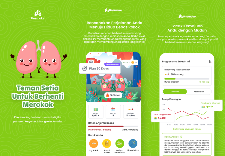 Aplikasi Unsmoke. (dok. PR)