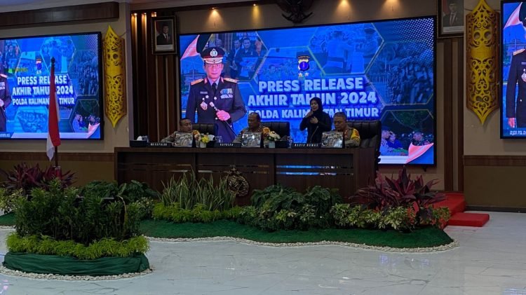 Press Release Akhir Tahun 2024 Polda Kaltim. (doc. Muhammad/PortalBalikpapan)