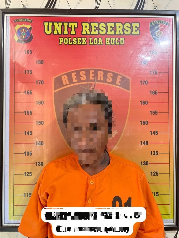 Tersangka H (47) diamankan jajaran tim Polsek Loa Kulu, Kutai Kartanegara. (doc. TB News Polda Kaltim)