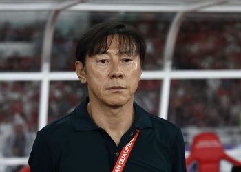 Pelatih Timnas Indonesia, Shin Tae-Yong. (doc. Robertus Pudyanto/Getty Images)
