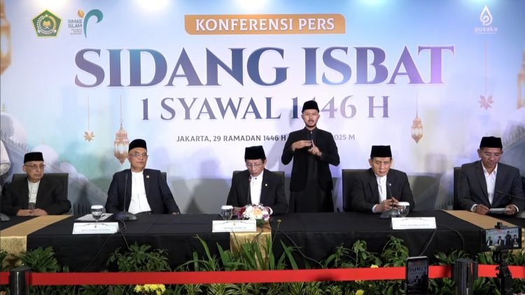 Tangkapan Sidang Isbat Idul Fitri 1446 H. (Dok. Youtube Kemenag RI)