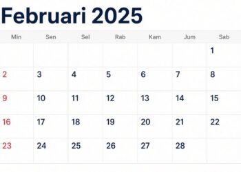 Kalender Februari 2025. (Dok. Grok AI)