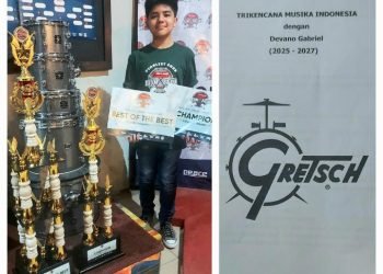 Devano Sabet Dua Gelar Juara Nasional, Gretsch Drum USA Langsung Mengendorse. (Dok. IH/Ist/PortalBalikpapan)