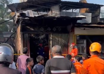 Tangkapan layar kebakaran di Karang Anyar Balikpapan. (Dok. Istimewa)