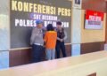 Tersangka JH (38) ditangkap di kediamannya di Jalan Gajah Mada. (Dok. Muhammad/PortalBalikpapan)