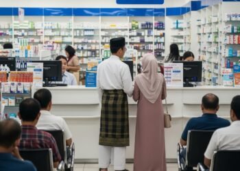 Ilustrasi antrian di apotik. (Dok. AI)