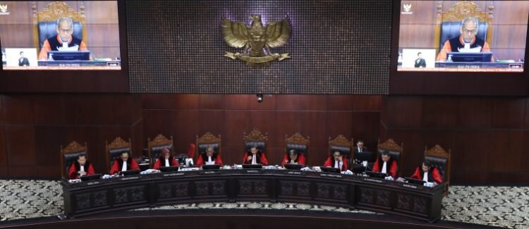 Majelis Hakim Konstitusi dalam Sidang Pengucapan Putusan. (Dok. MK)