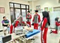 Mahasiswa Unimus serius mengikuti pelatihan BTCLS Angkatan ke-118 sebagai bekal menghadapi situasi kritis di dunia kerja. (Dok. PR/PB)
