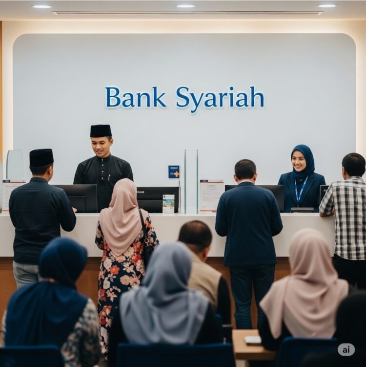 Ilustrasi Bank Syariah. (Dok. AI)