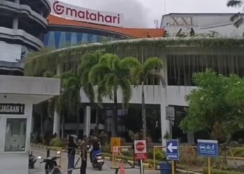 Tangkapan layar kedua kalinya Big Mall Samarinda terbakar. (Dok. Istimewa)