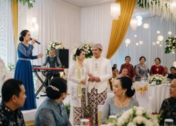 Ilustrasi pernikahan khas adat daerah. (Dok. AI)