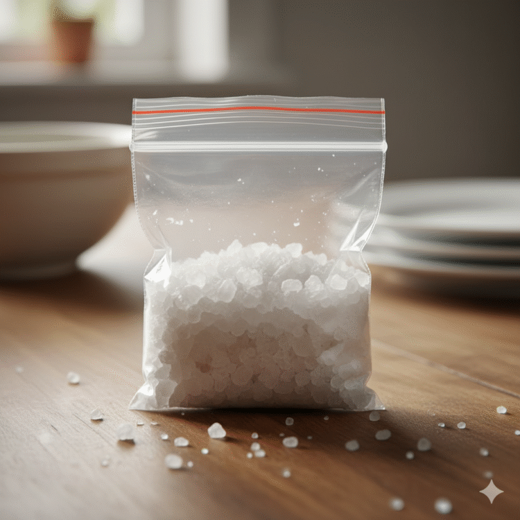 Ilustrasi garam. (FOTO: Gemini AI)