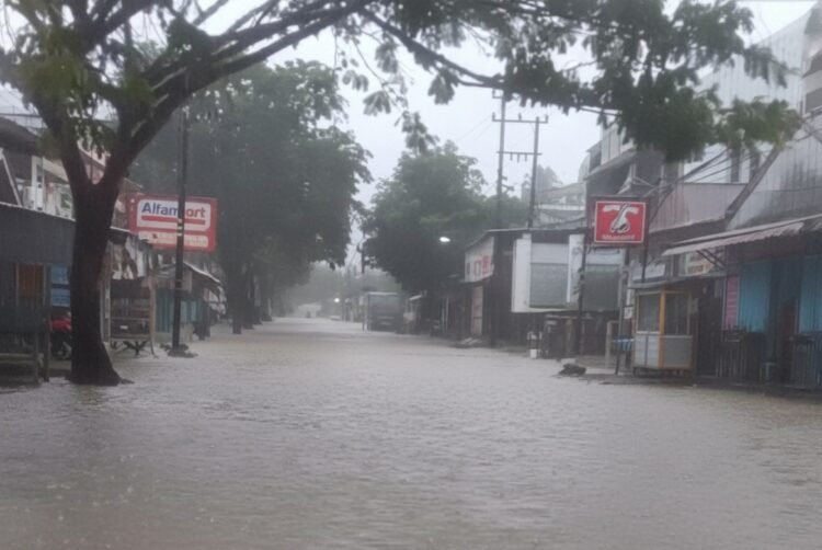 Tangkapan layar banjir di kawasan Jalan Pangeran Antasari (Gunung Kawi). Dok. Bintang