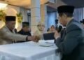 Tangkapan layar prosesi Ijab Kabul dengan mahar cek 3 millyar yang diduga kosong. (Dok. Istimewa)