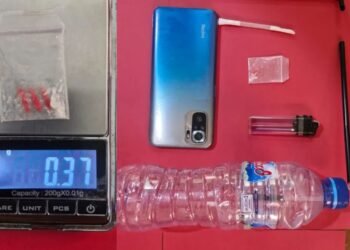 Barang bukti sabu seberat 0,37 gram yang diamankan dari pelaku FR di Kelurahan Satimpo, Kecamatan Bontang Selatan. (DOK. Humas Polda Kaltim)