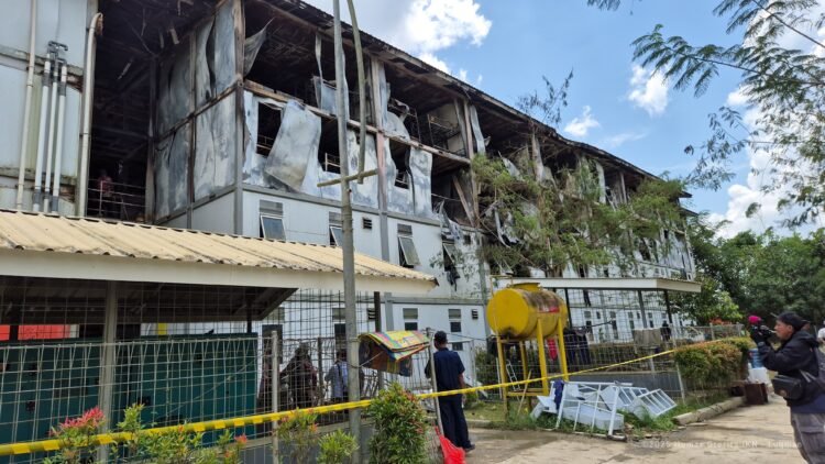 Foto pasca kebakaran Hunian Pekerja IKN. (Dok. Humas Otorita IKN)