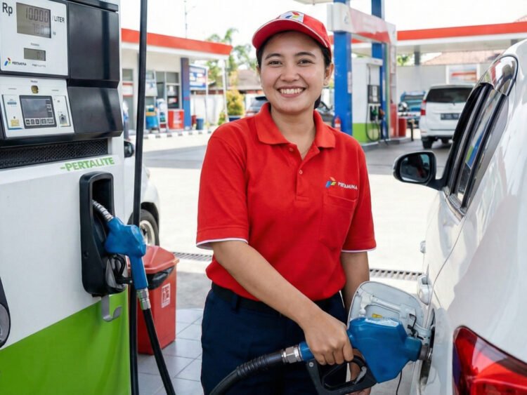 Ilustrasi pengisian BBM di SPBU. (Dok. AI)