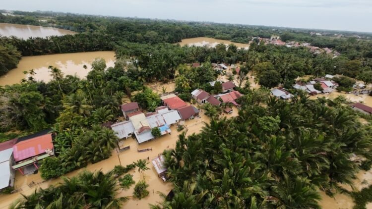 Pantauan udara banjir di Aceh. (Dok. bpba.acehprov.go.id)